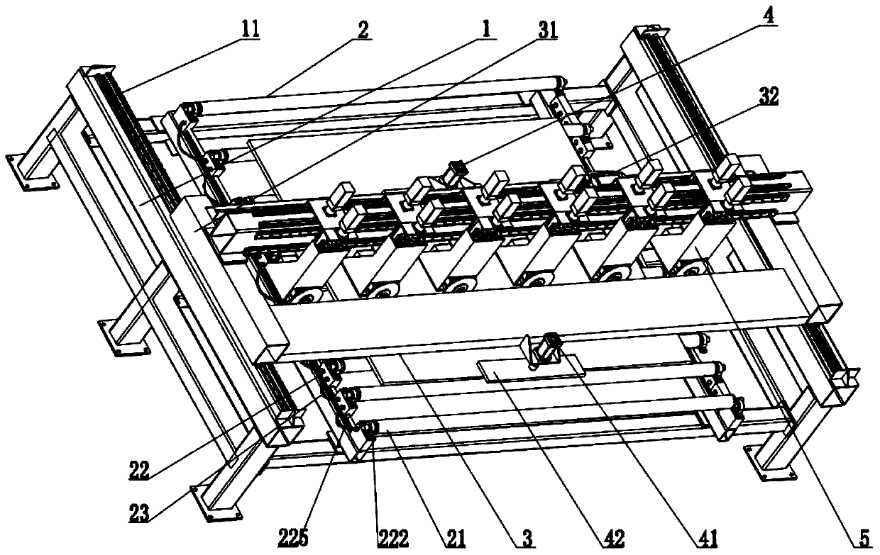 Sectioned transverse cutting method for plates and multi-blade sectioned transverse cutting machine