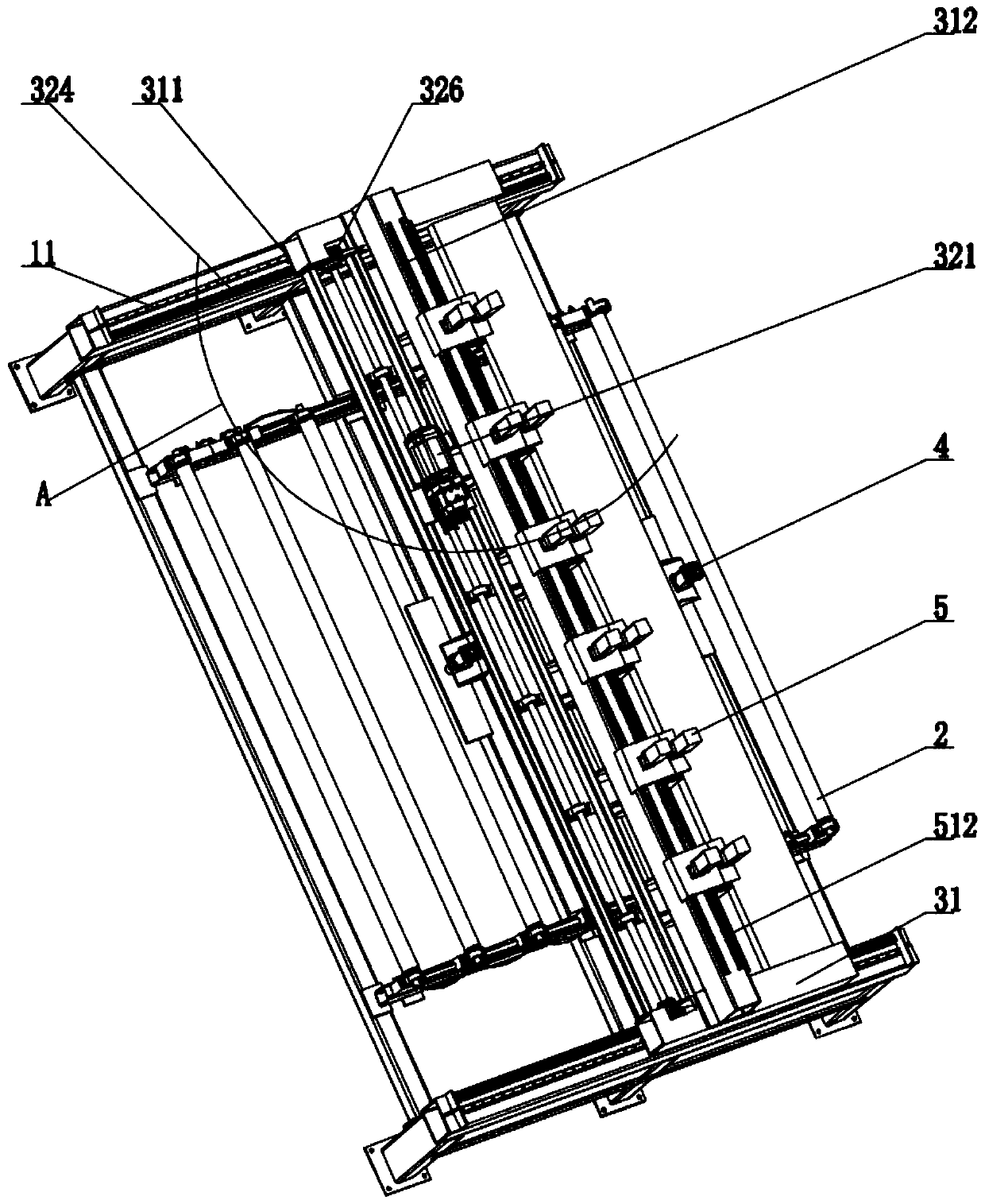 Sectioned transverse cutting method for plates and multi-blade sectioned transverse cutting machine