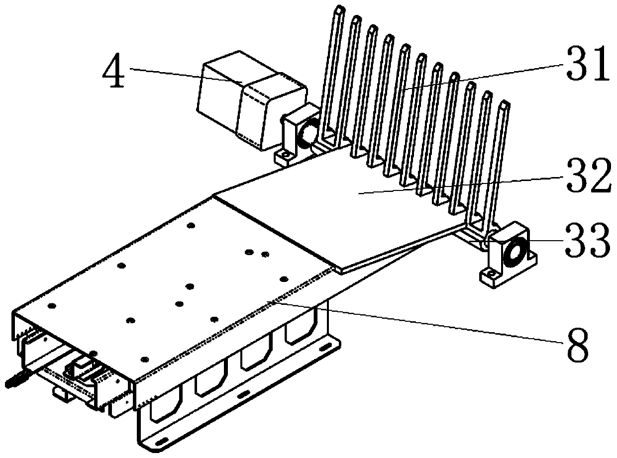 Feeding and discharging device and detection equipment