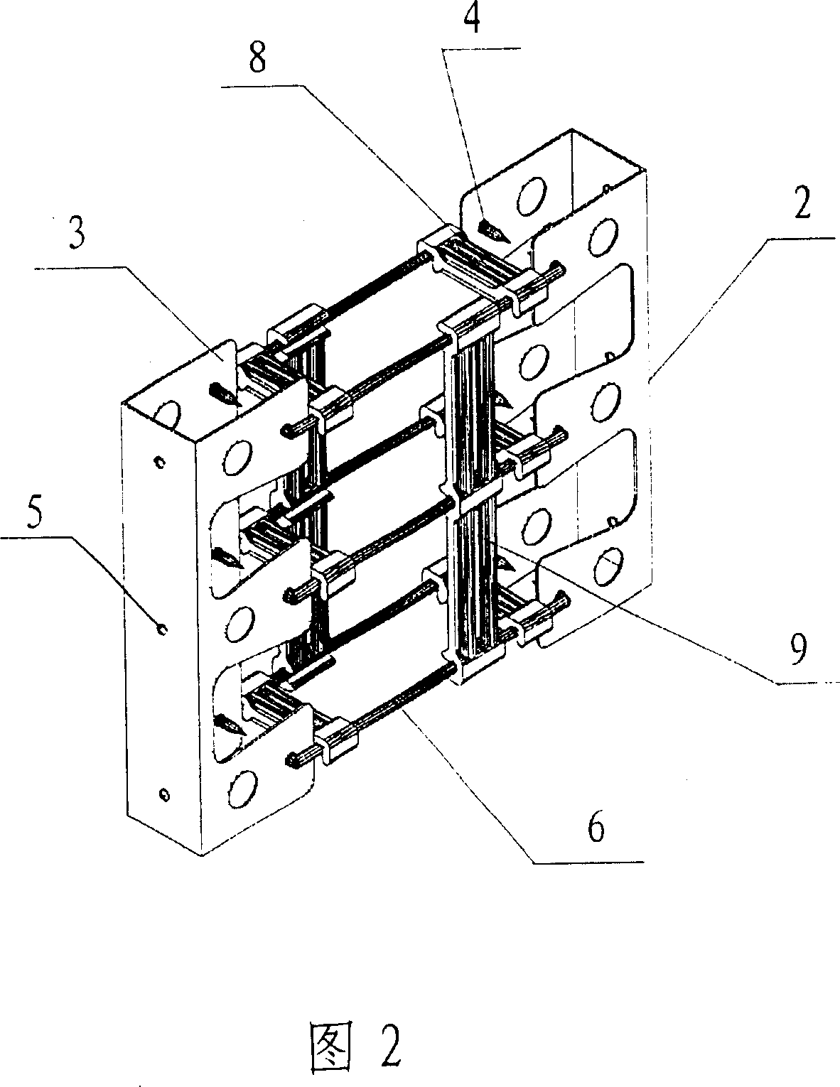 Composite thermal insulation concrete wall and its assembled template