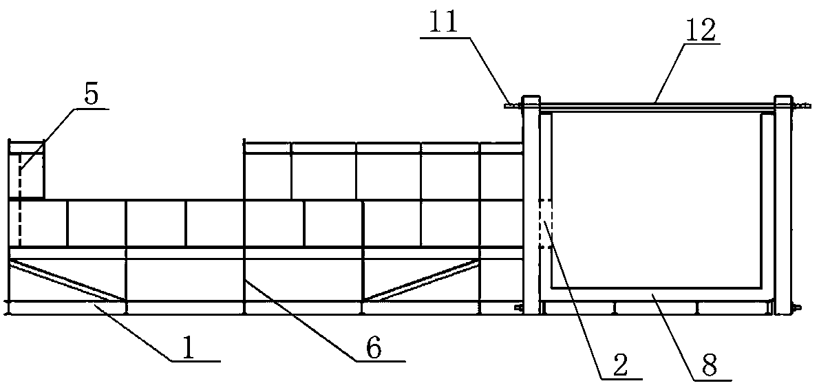 Construction method for quickly assembling the transverse block of a bridge substructure