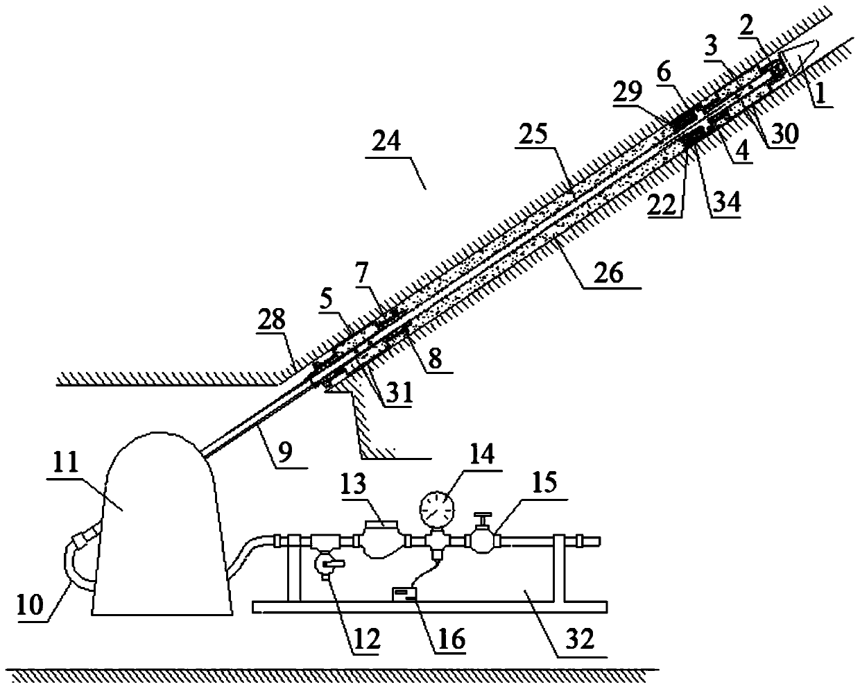 Observation method of variable pressure adjustable rock mass fissure permeability