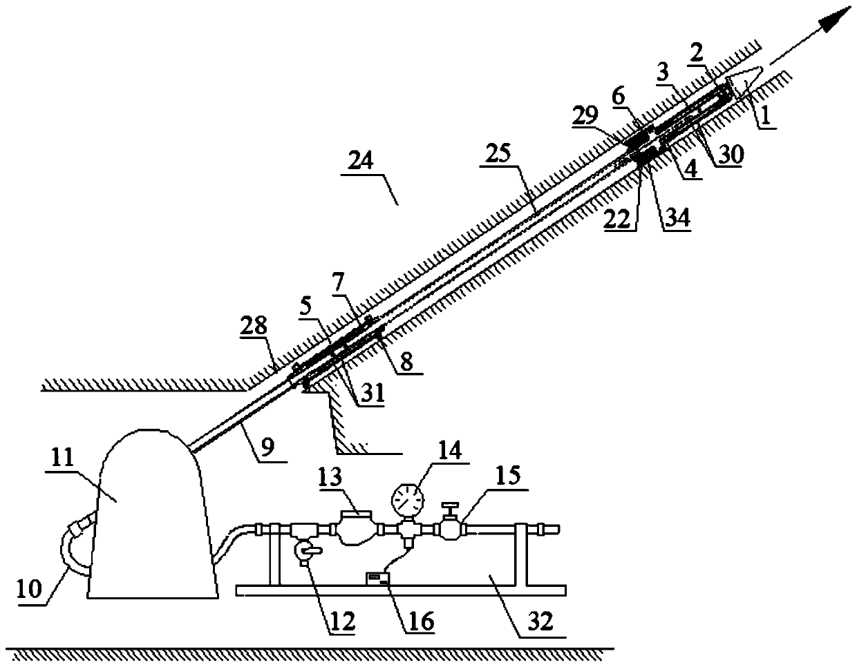 Observation method of variable pressure adjustable rock mass fissure permeability