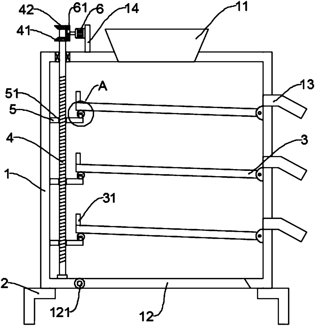 Peanut multi-stage sorting machine with convenient operation