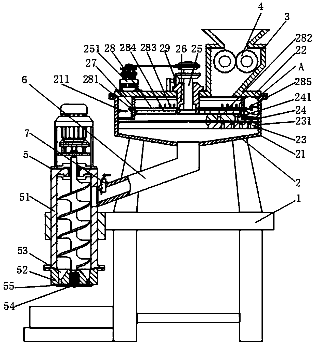 Energy-saving and environment-friendly blocky granulator