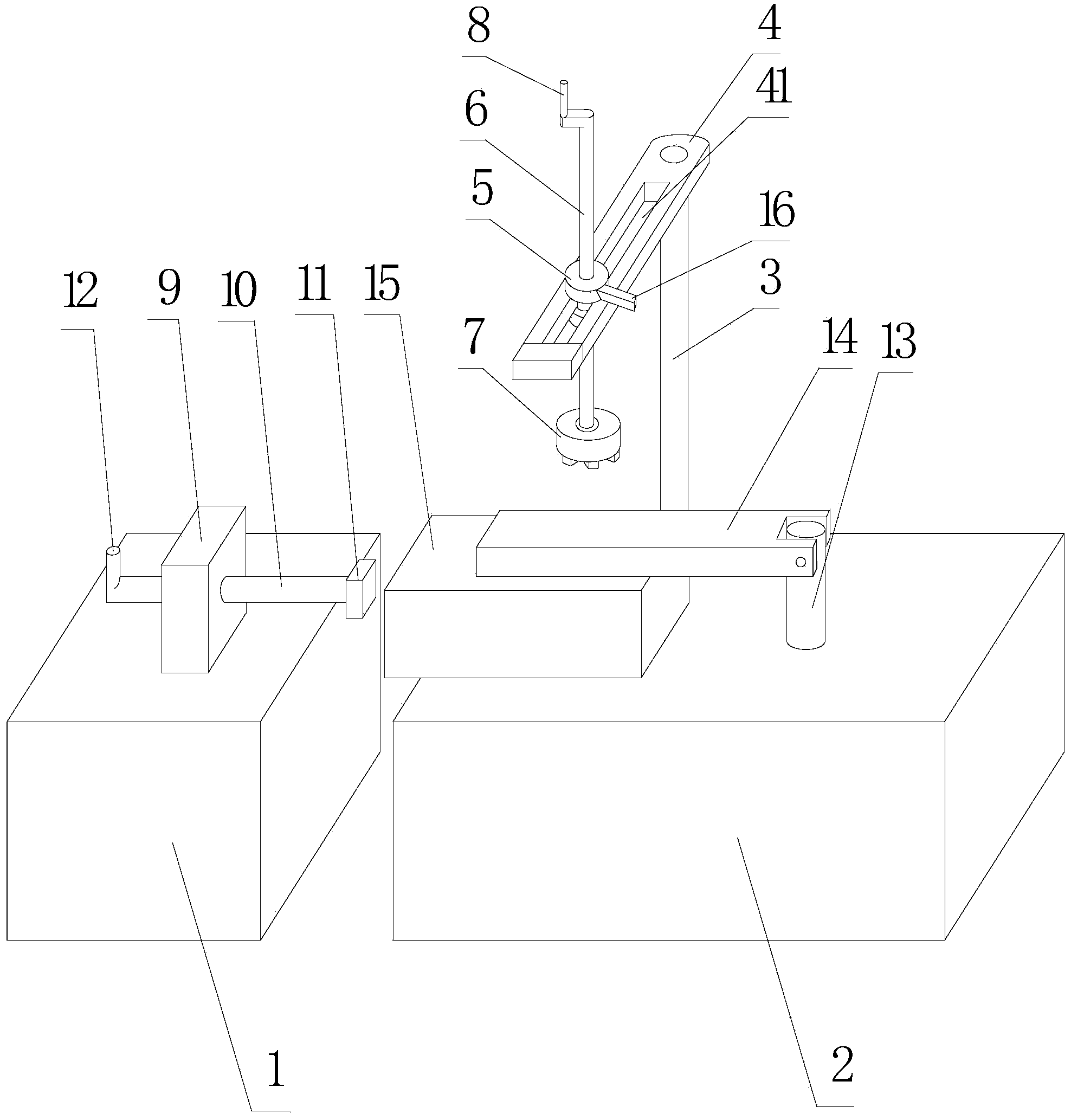 Silicon rod clamp for sawing machine