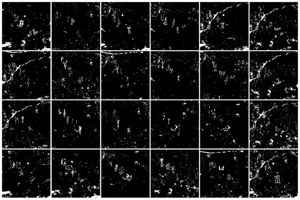 Image data set construction method for morphological prior constrained oracle bone text detection