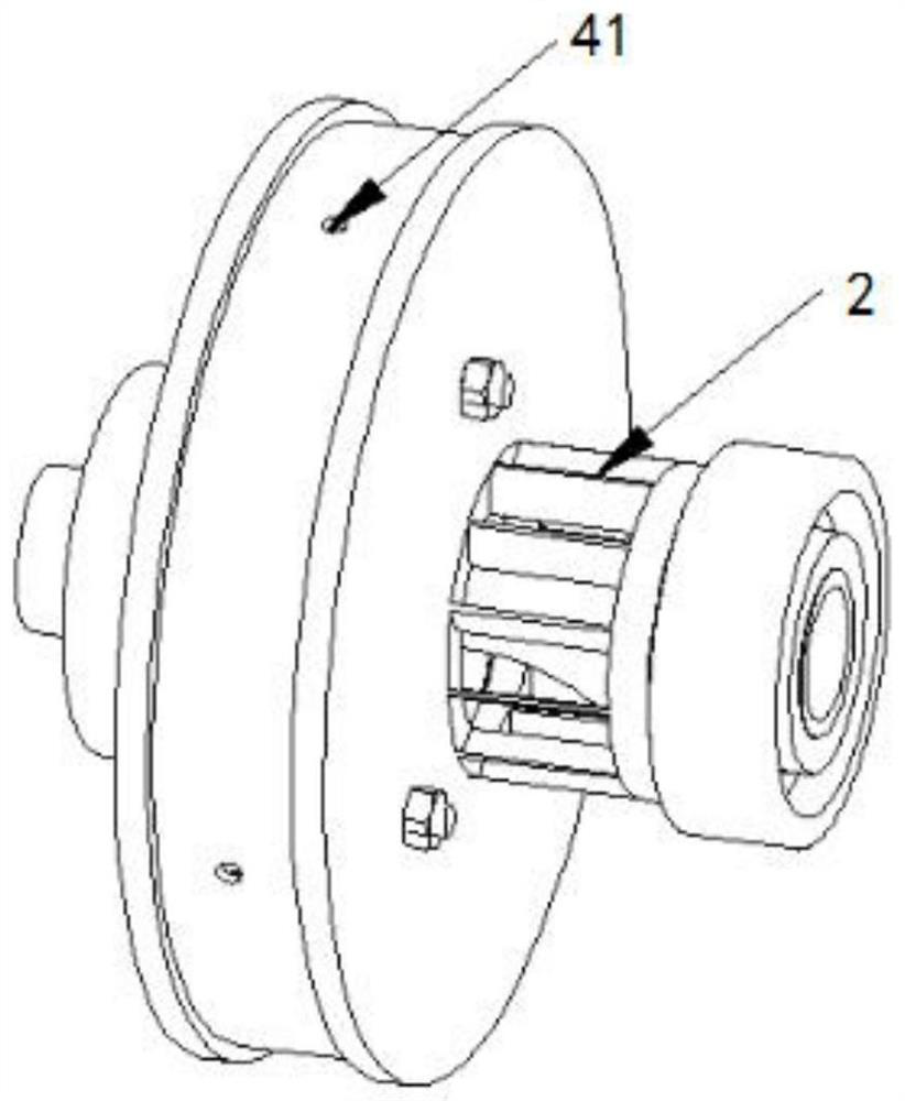 Oil-gas separation device with impeller