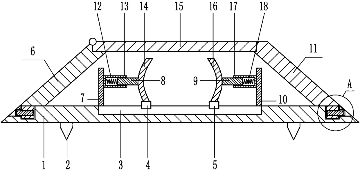 Cable protection device used for road construction