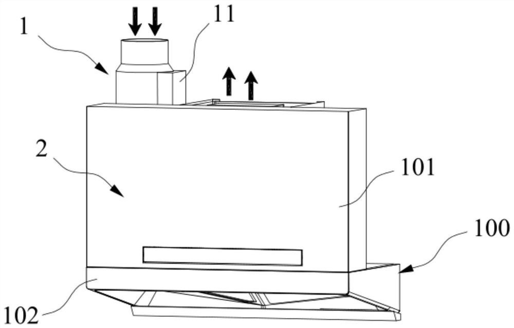 Fresh air assembly of range hood and fresh air range hood