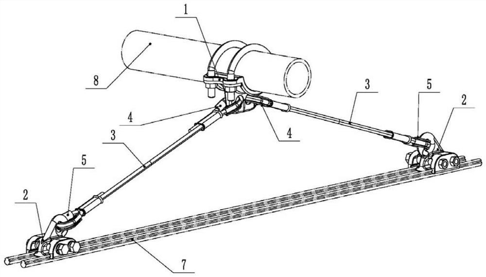 Double-contact-line integral suspension type sling assembly