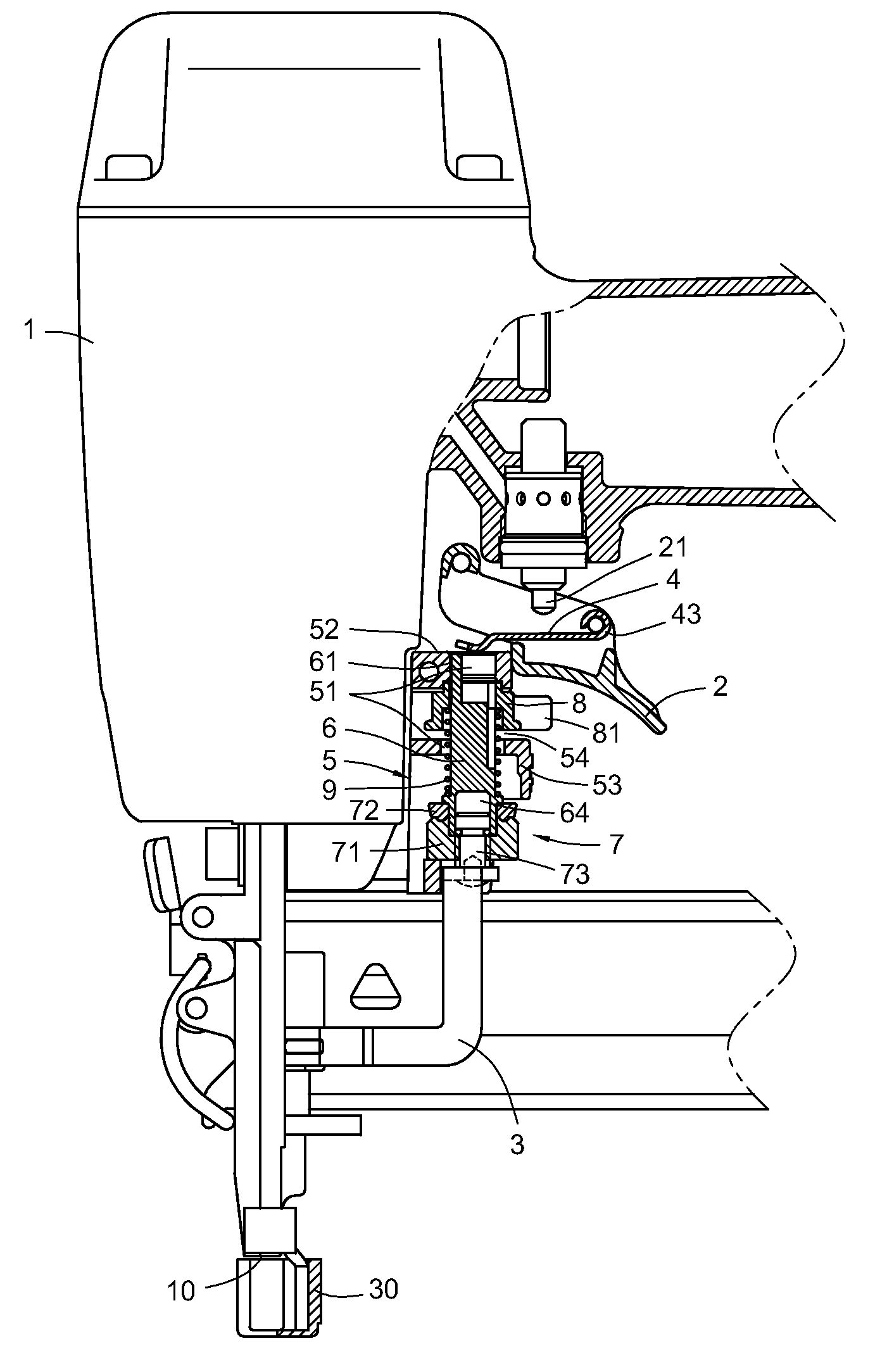 Nail gun switch mechanism for switching dual actuation modes