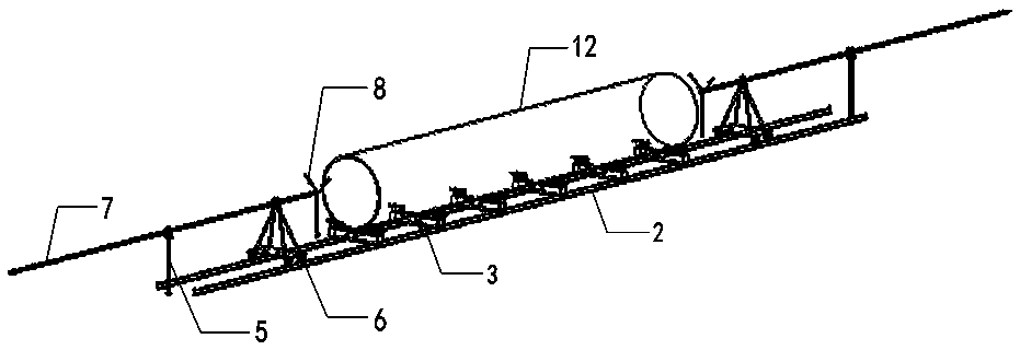 Mobile steel pipe inner diaphragm installation complete device, installation system and construction method thereof