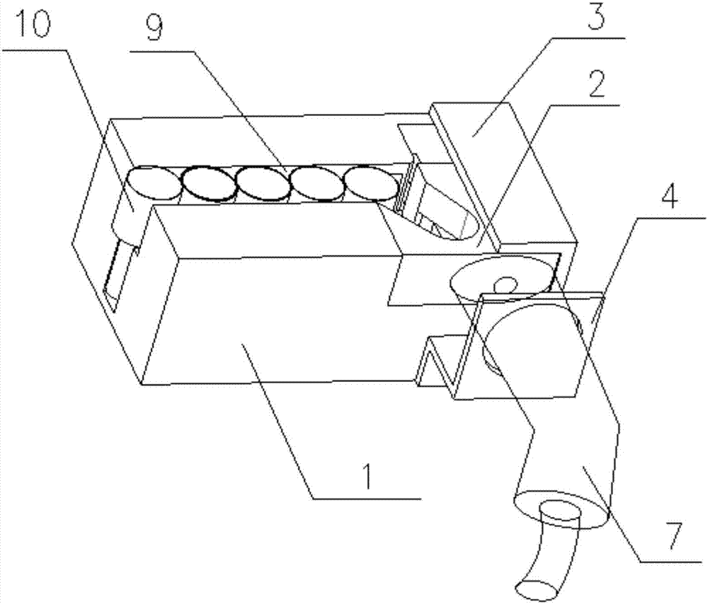 A four-color bulk terminal crimping machine escapement