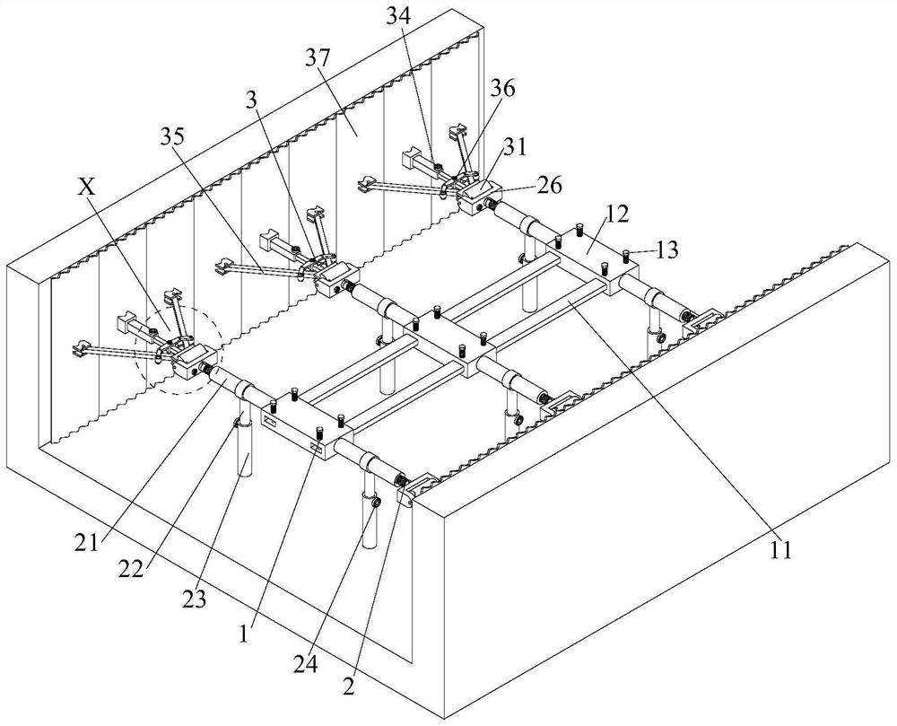 Auxiliary construction equipment for building deep foundation pit supporting