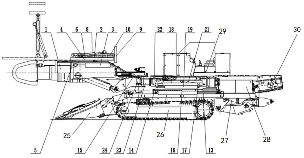 Excavation and anchoring all-in-one machine used for all-rock roadway and tunnel and control method thereof