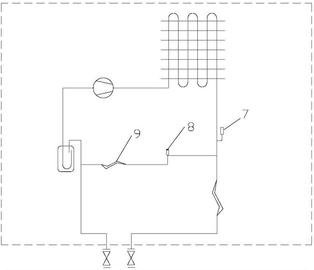 Air conditioning system with liquid bypass device