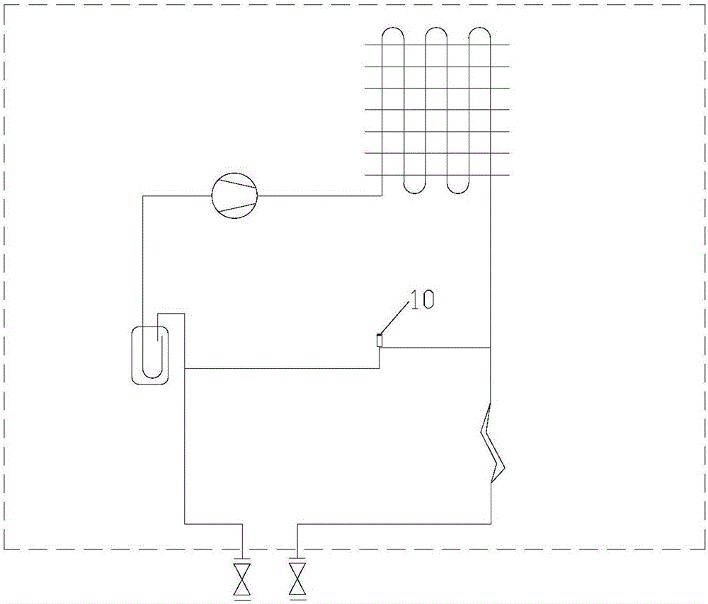 Air conditioning system with liquid bypass device