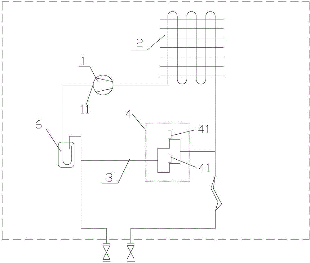 Air conditioning system with liquid bypass device