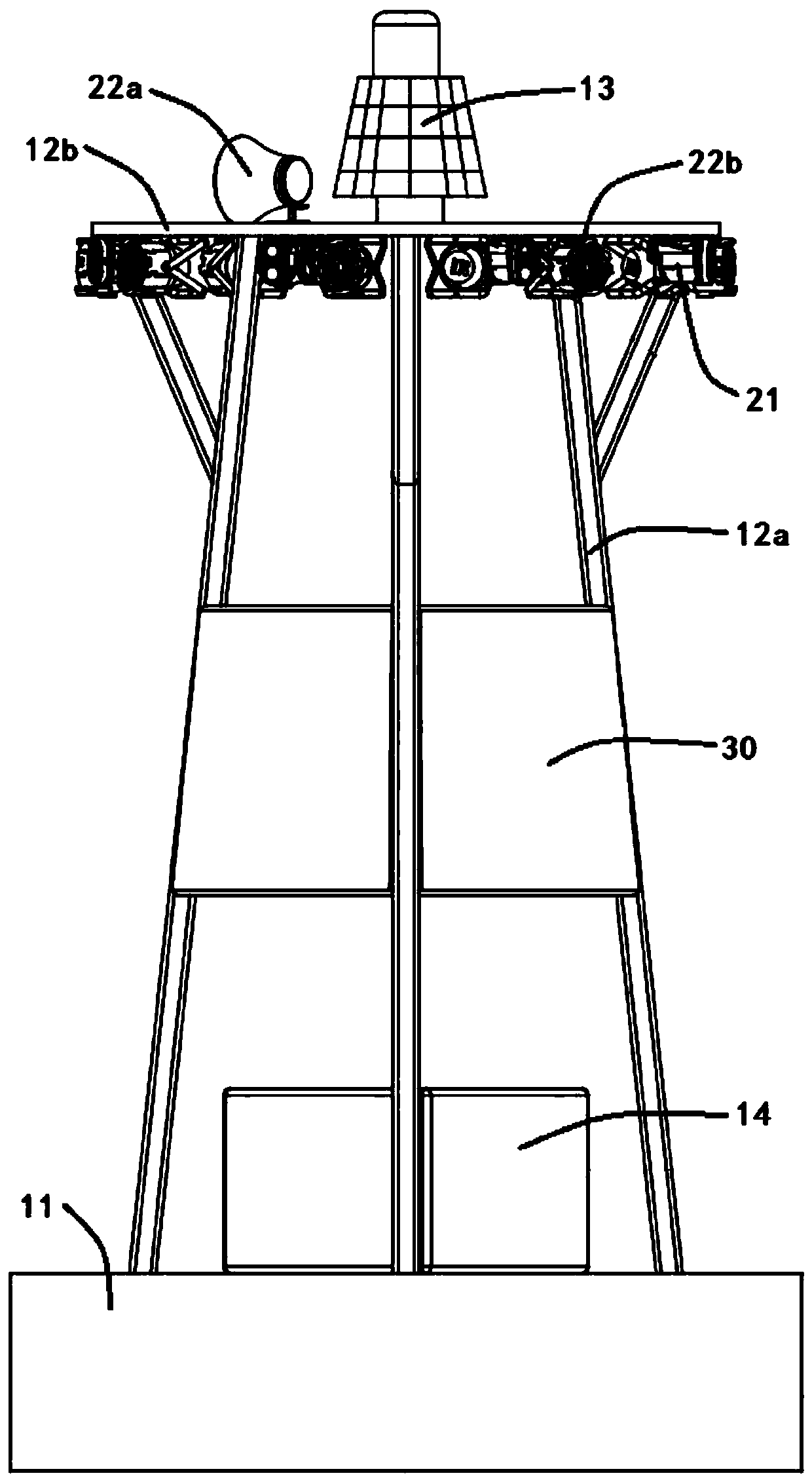 Navigation mark, navigation mark anti-collision early warning device and navigation mark anti-collision early warning method