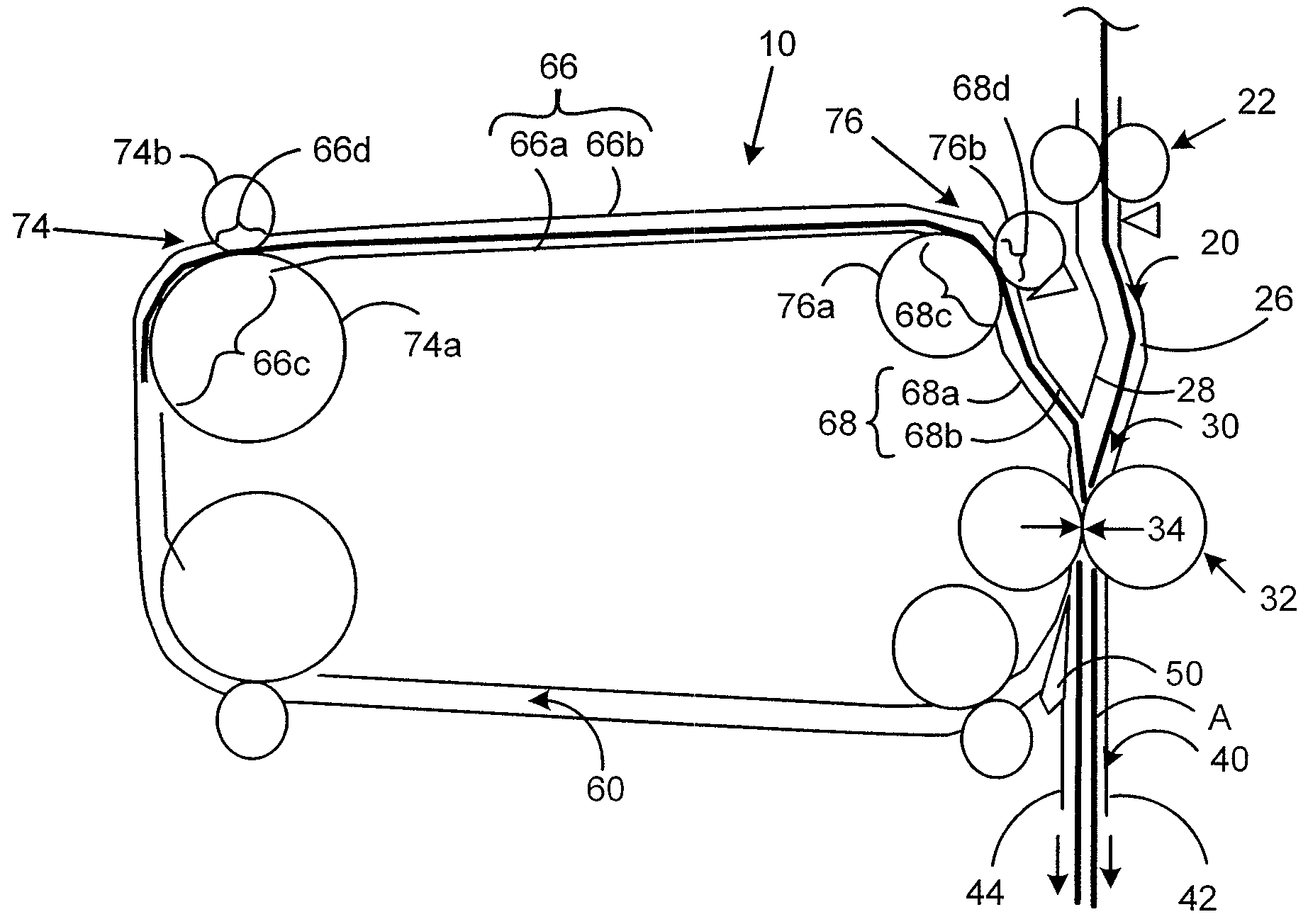 Re-circulating paper accumulator