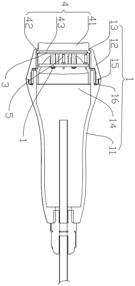 An ultrasonic treatment head and ultrasonic treatment equipment for chest and lung treatment