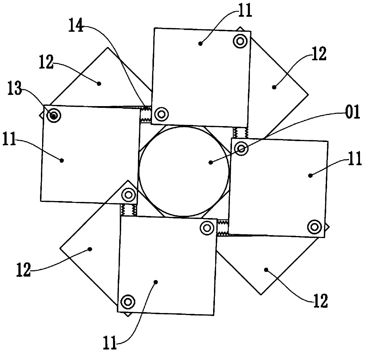 A closed ring structure for gripping cylindrical workpieces