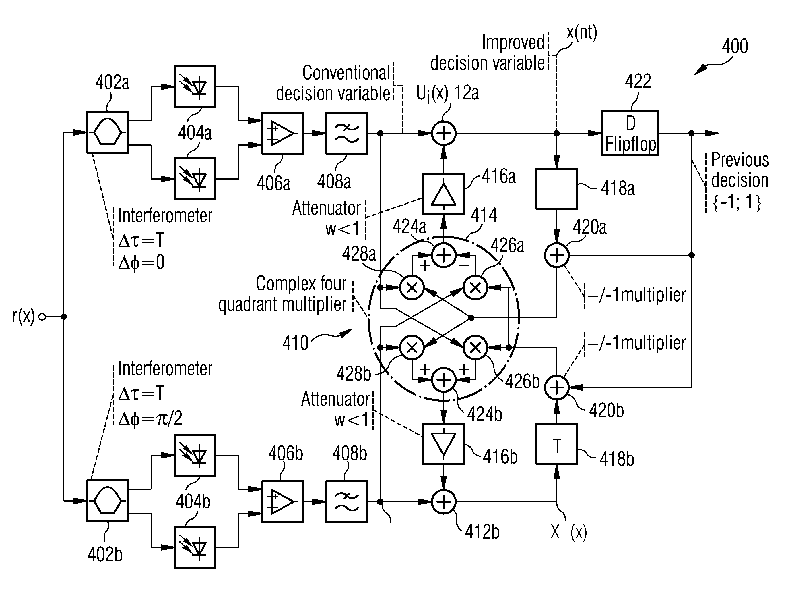 Method and apparatus for demodulating an optical differential phase-shift keying signal