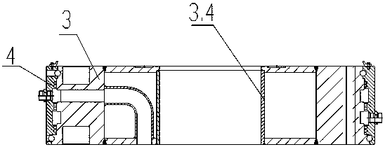 Slagging backflow transition structure for offshore drill tool