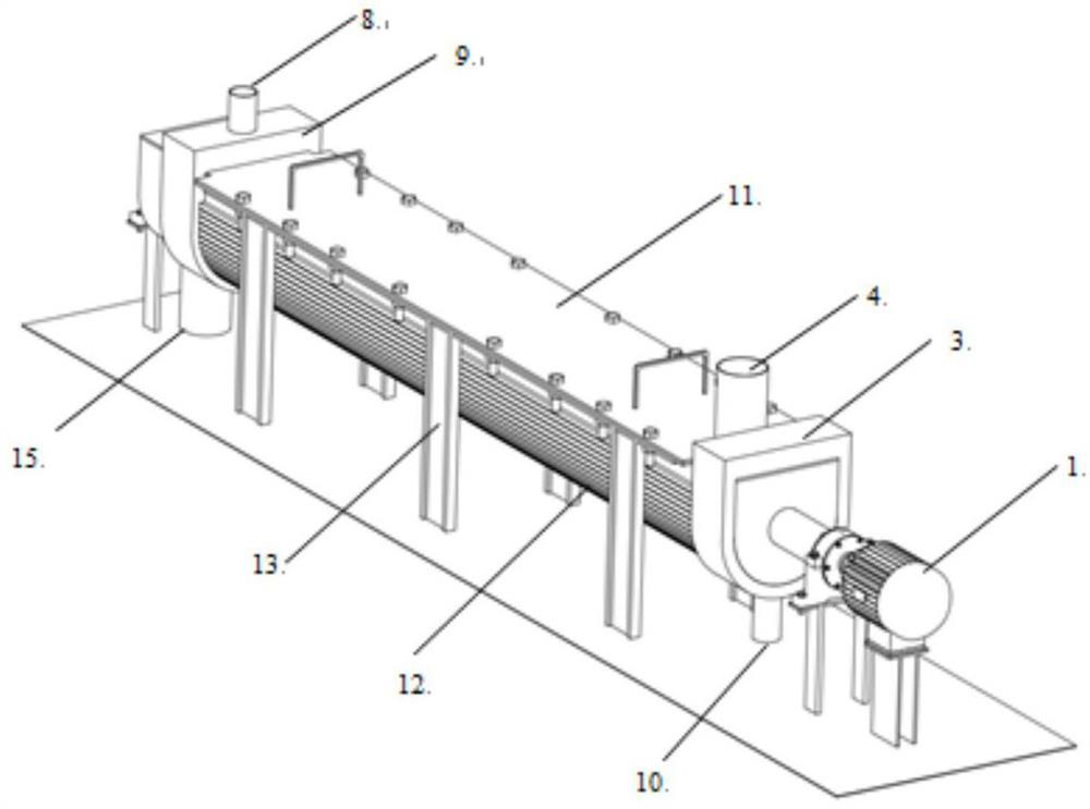 Water-cooled wall horizontal type cement cooling device with built-in spring