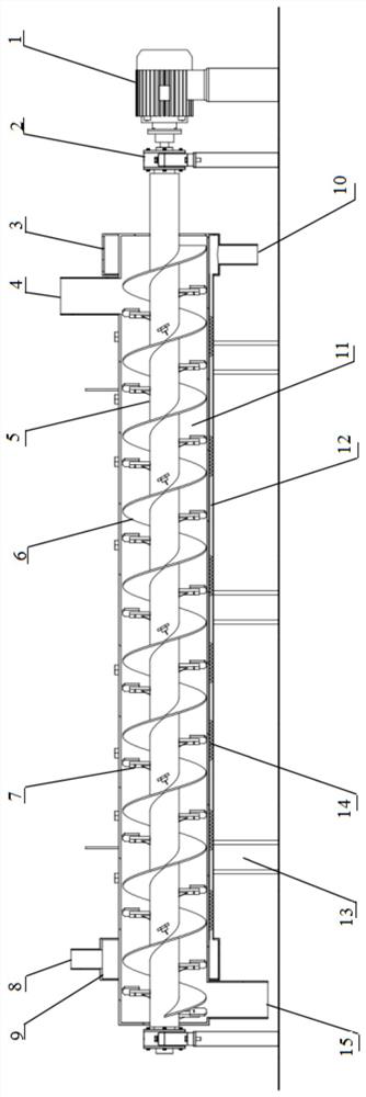 Water-cooled wall horizontal type cement cooling device with built-in spring