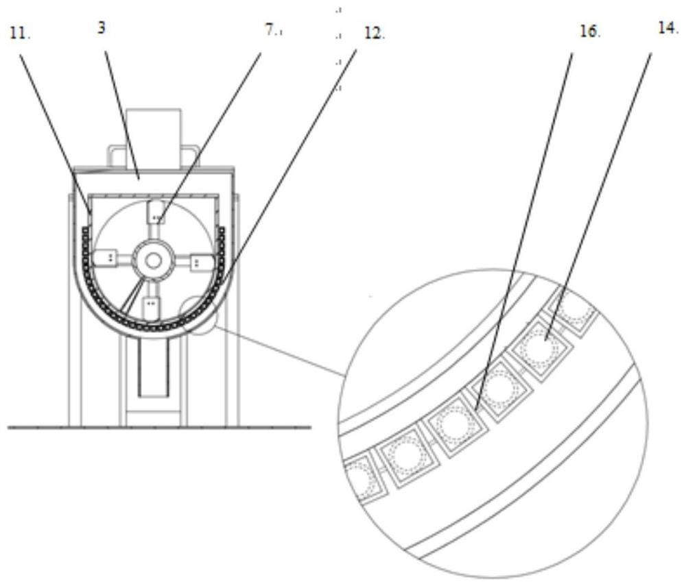 Water-cooled wall horizontal type cement cooling device with built-in spring