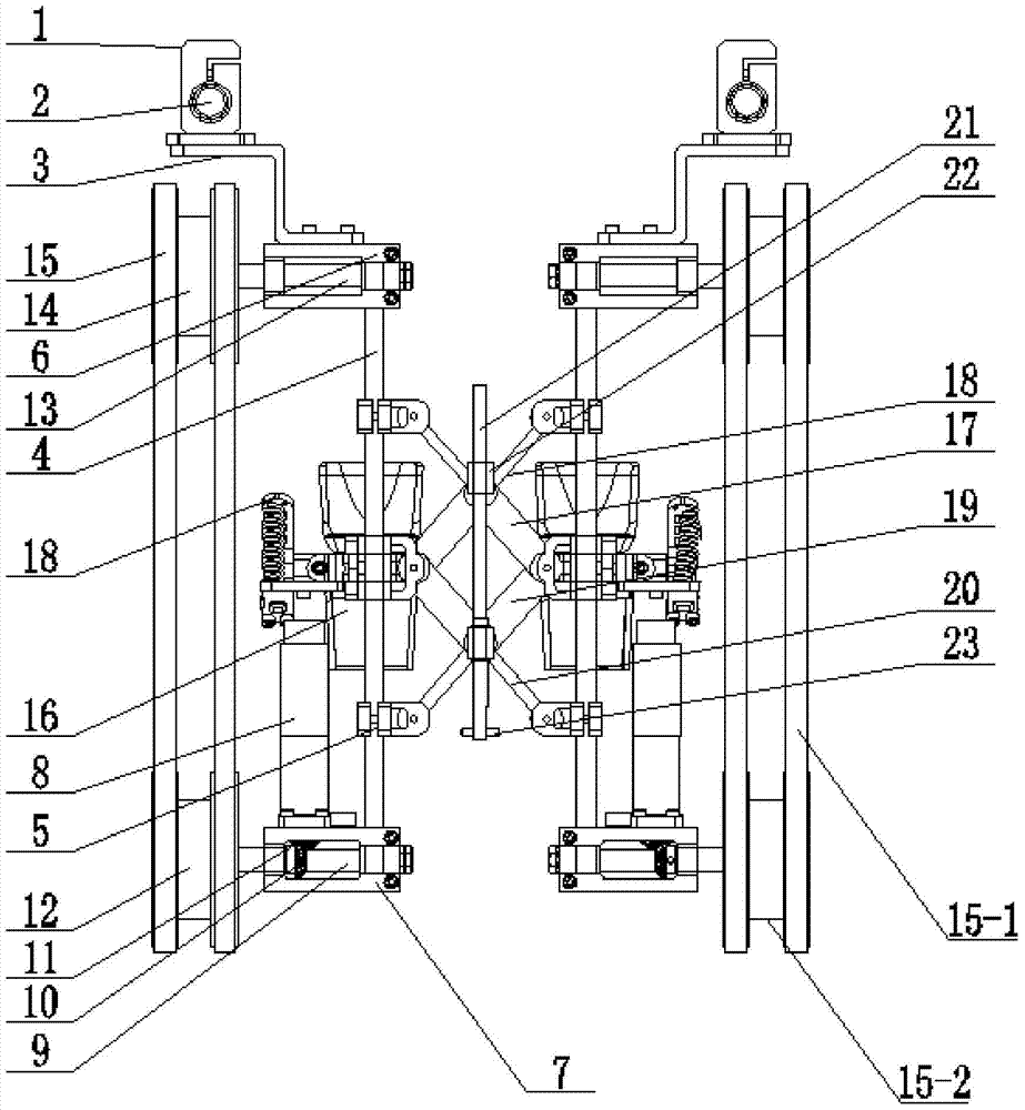 A permanent magnet chain wall-climbing robot with air rod buffer