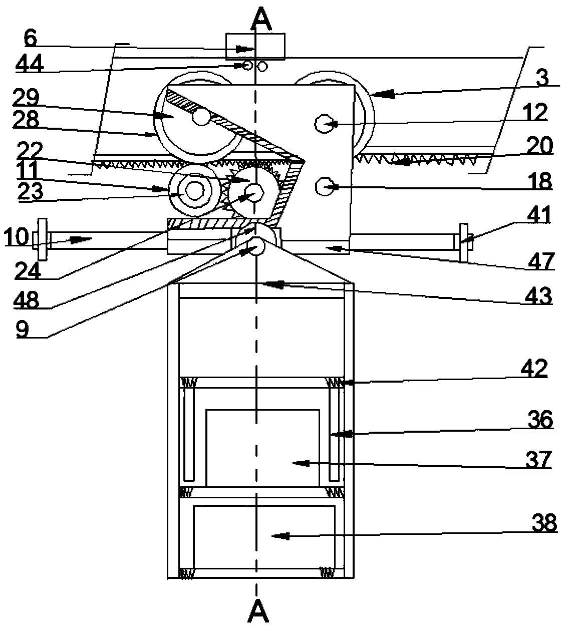 Suspended rail train suitable for running in mountains and scenic areas