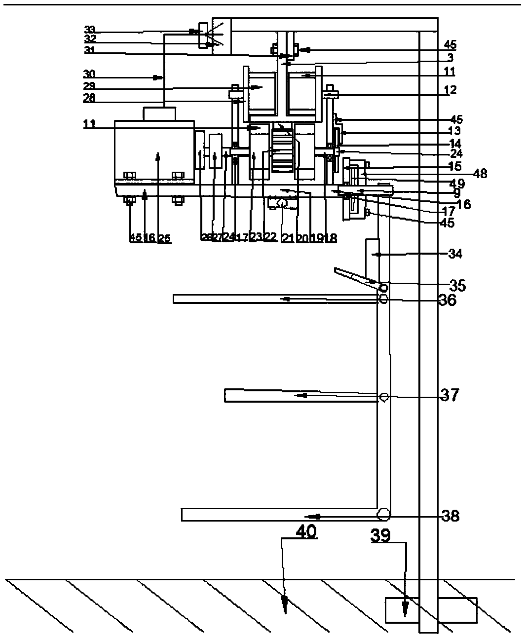 Suspended rail train suitable for running in mountains and scenic areas