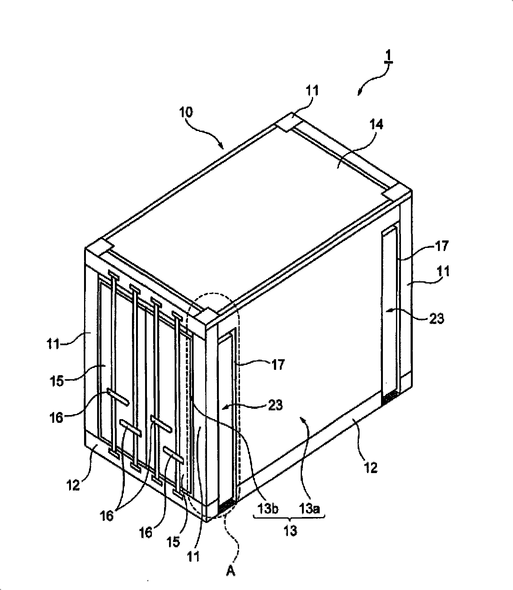 Self-lifting/lowering transport container