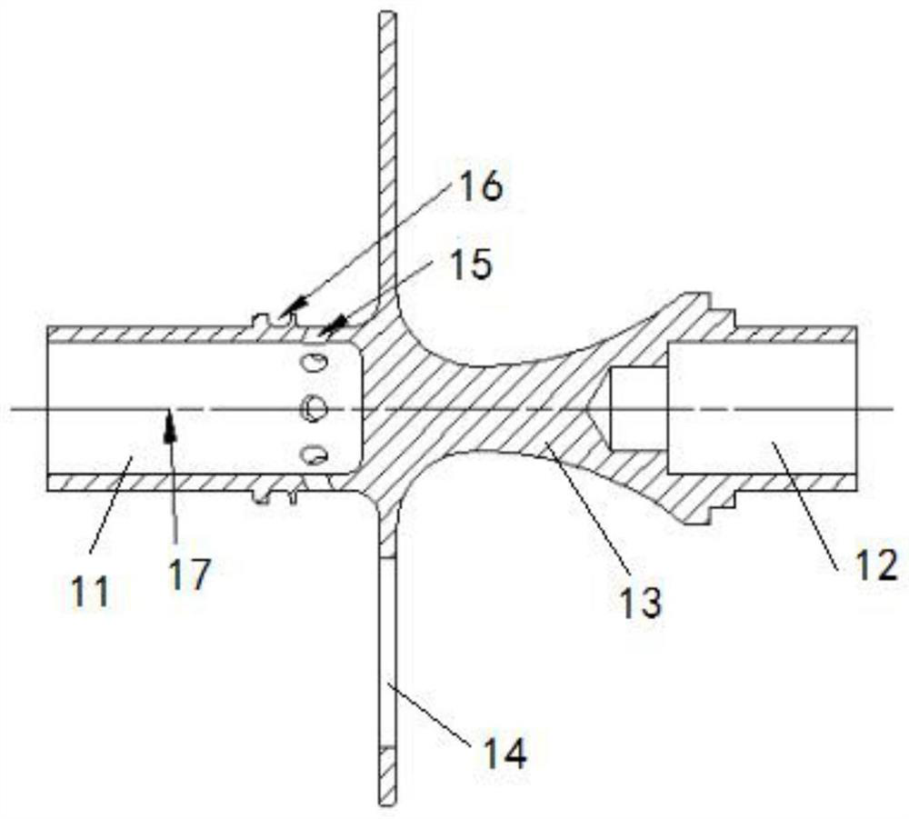 A kind of oil-gas separation device with impeller