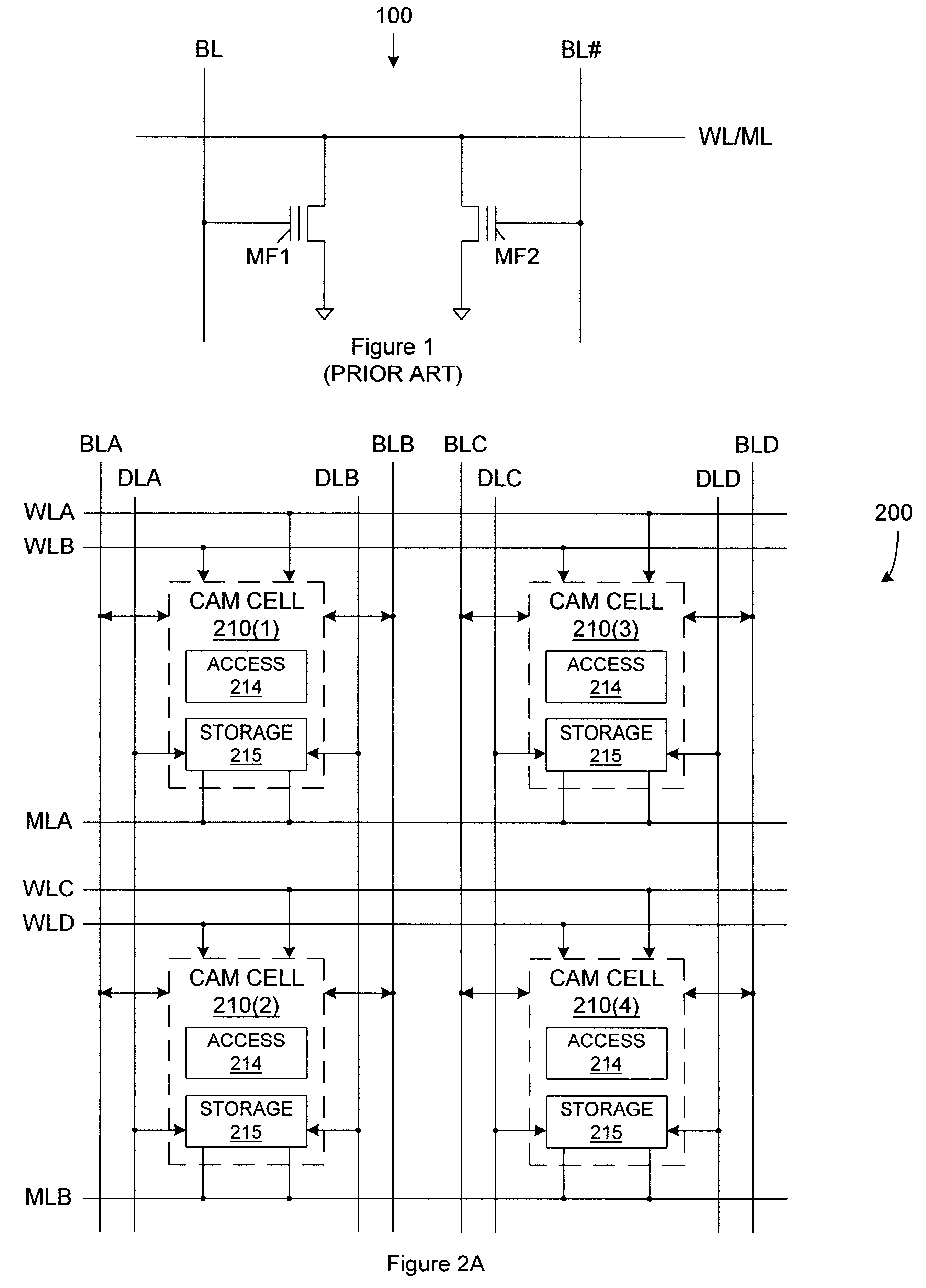 Cam array with minimum cell size