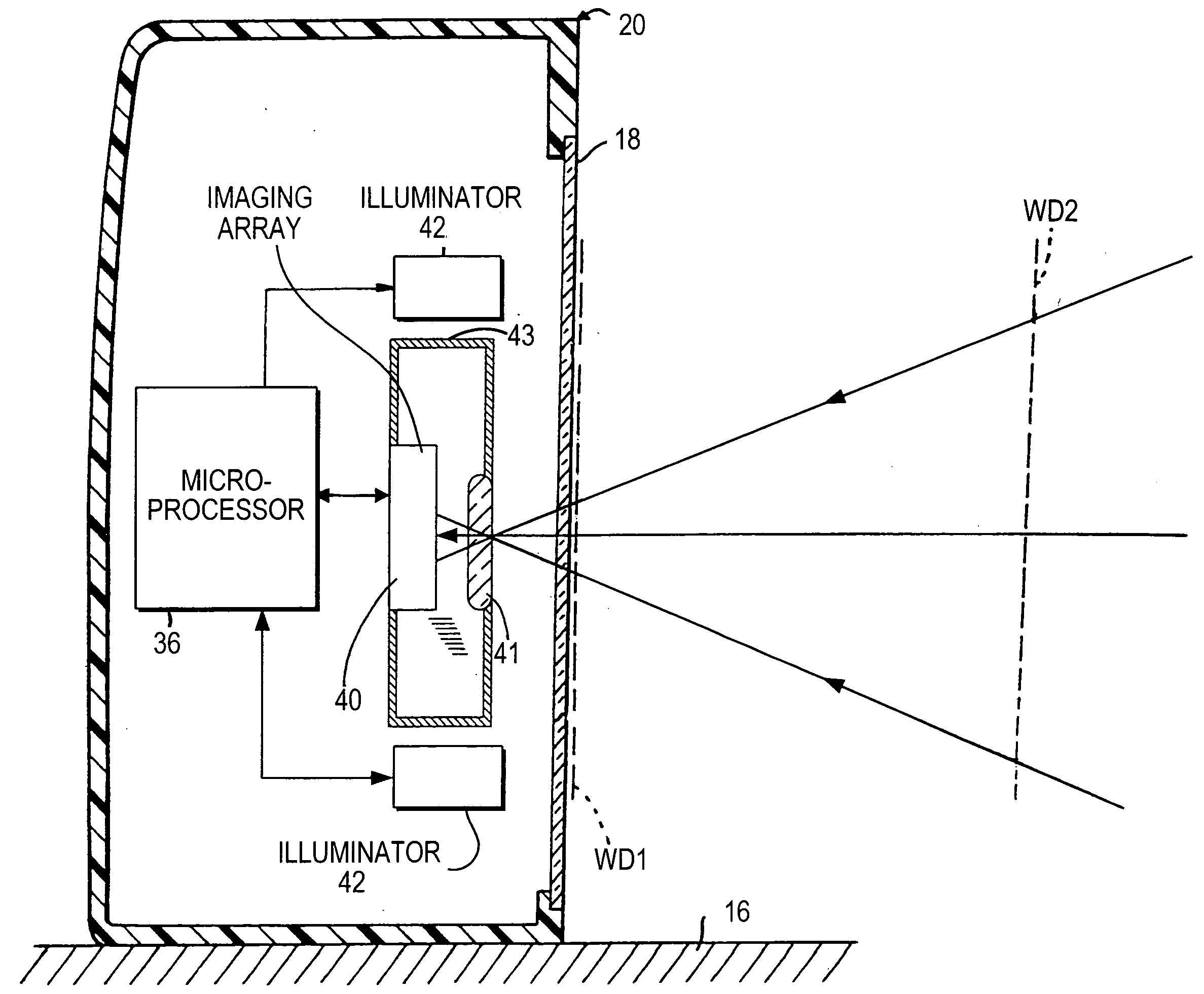 Stray light reduction in imaging reader