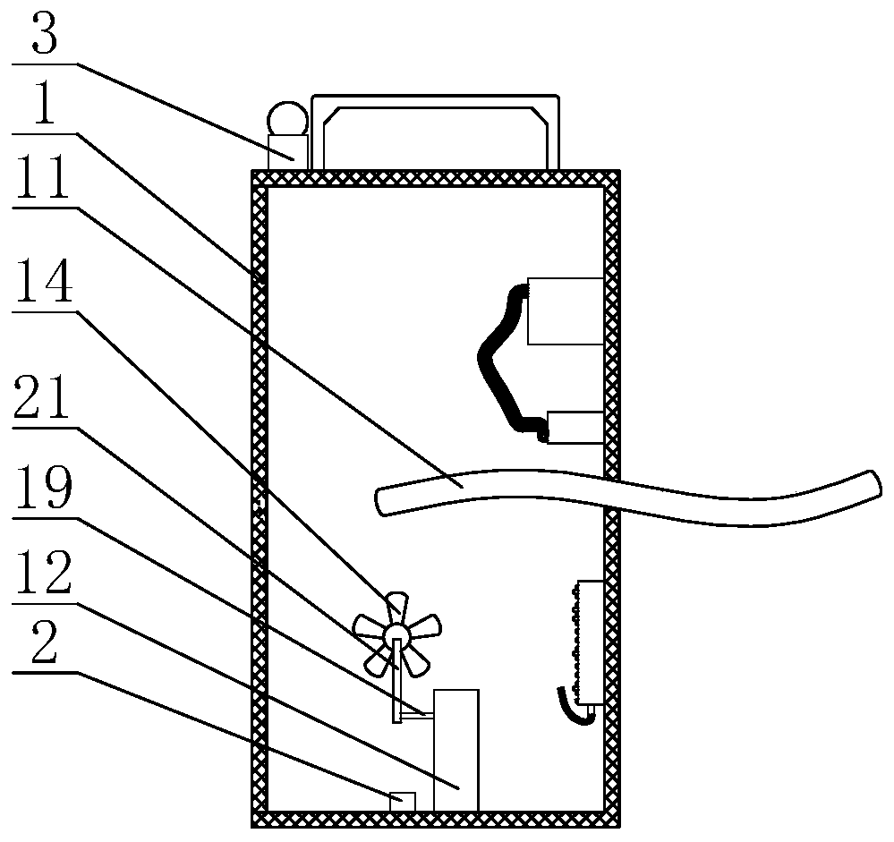 Fault alarm device for computer information management