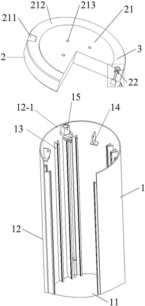 Fuel storage tank for dry type storage of spent fuel of nuclear power plant