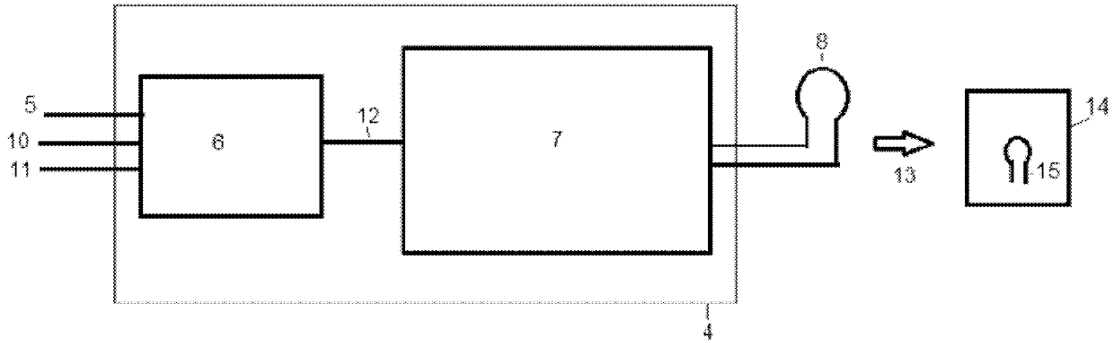 Audio transmission device intended for co-action with hearing aid provided with loop listene