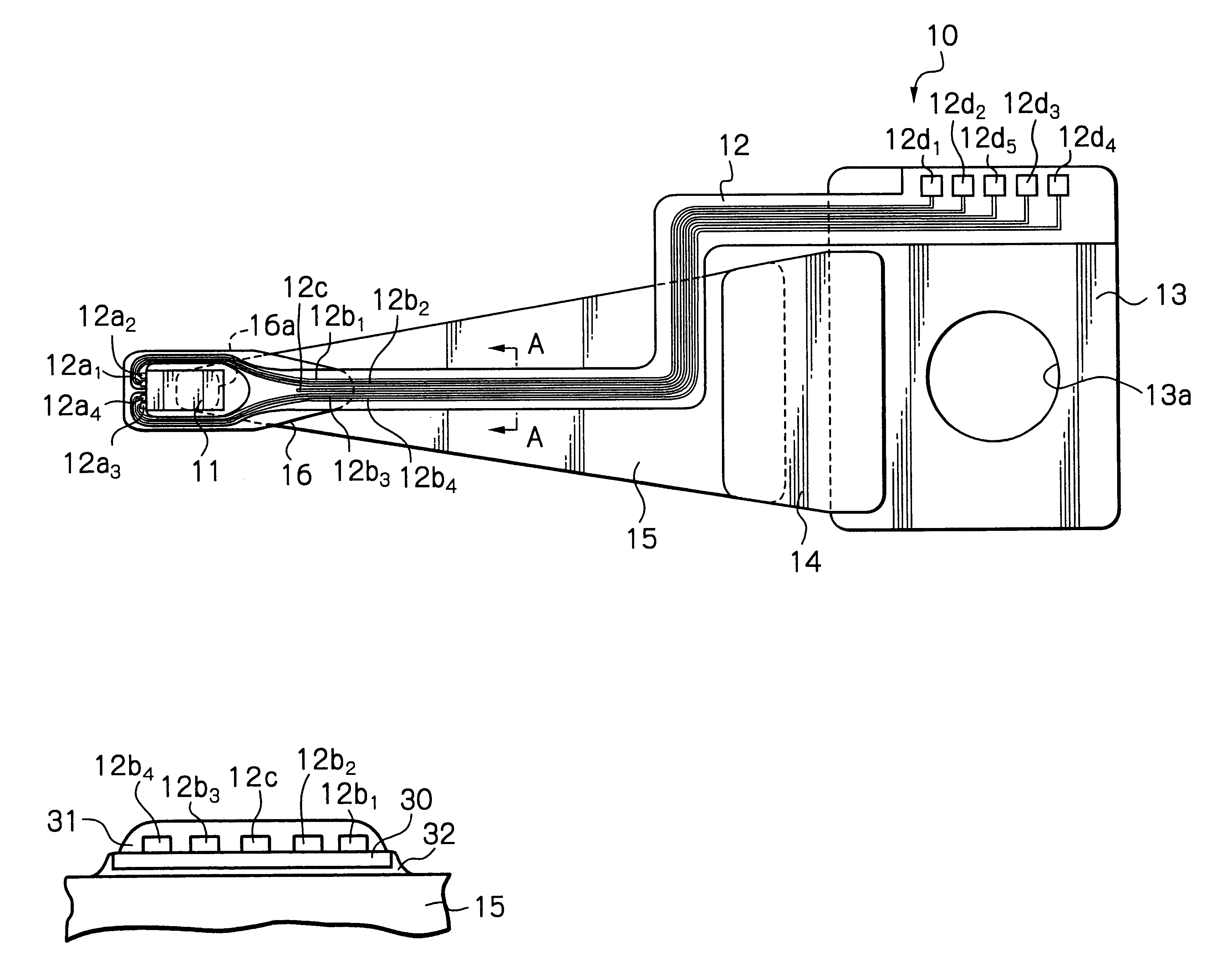 Head gimbal assembly with a ground or source voltage lead conductor