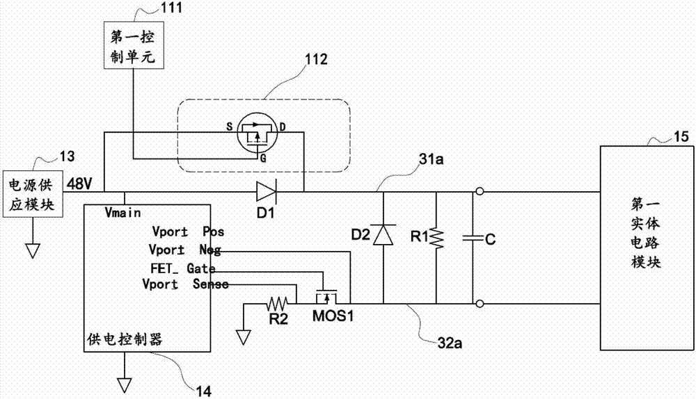 Network power supply control system, network power supply equipment and network power device thereof