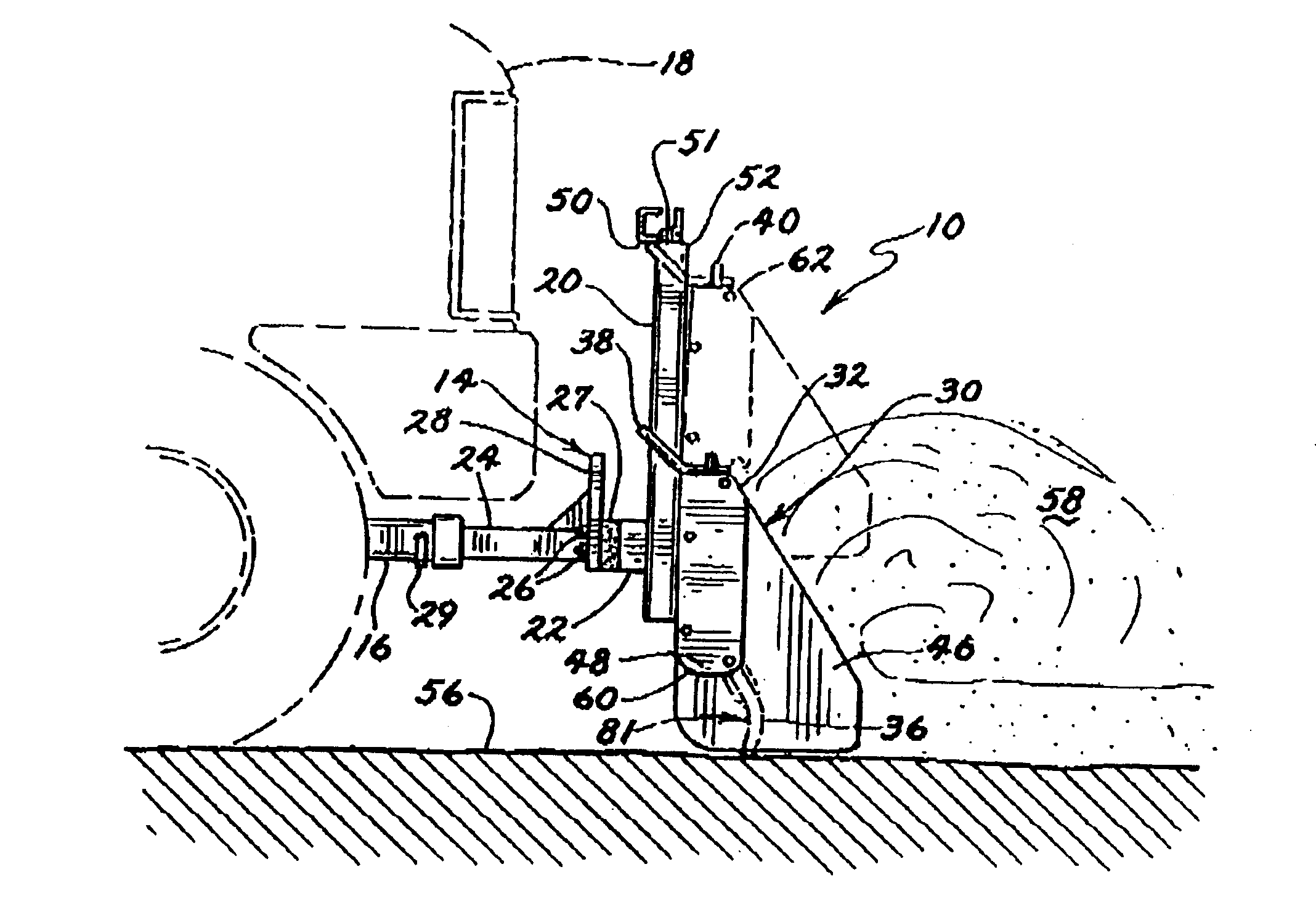 Snow Plow Having Slidleable Retention Apparatus