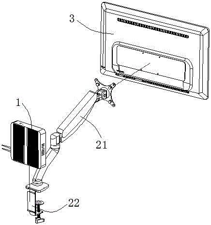 Mechanical arm type computer all-in-one machine