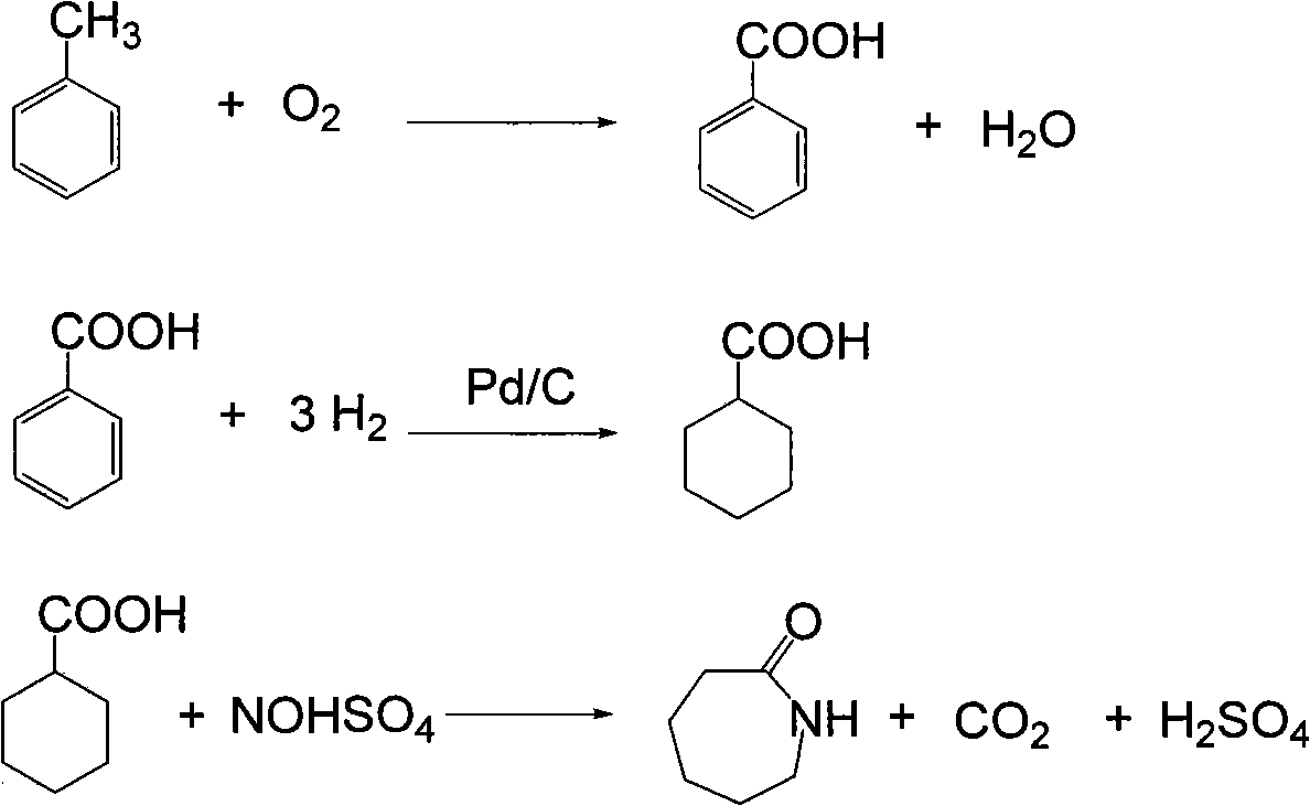 Method for producing caprolactam by methylbenzene