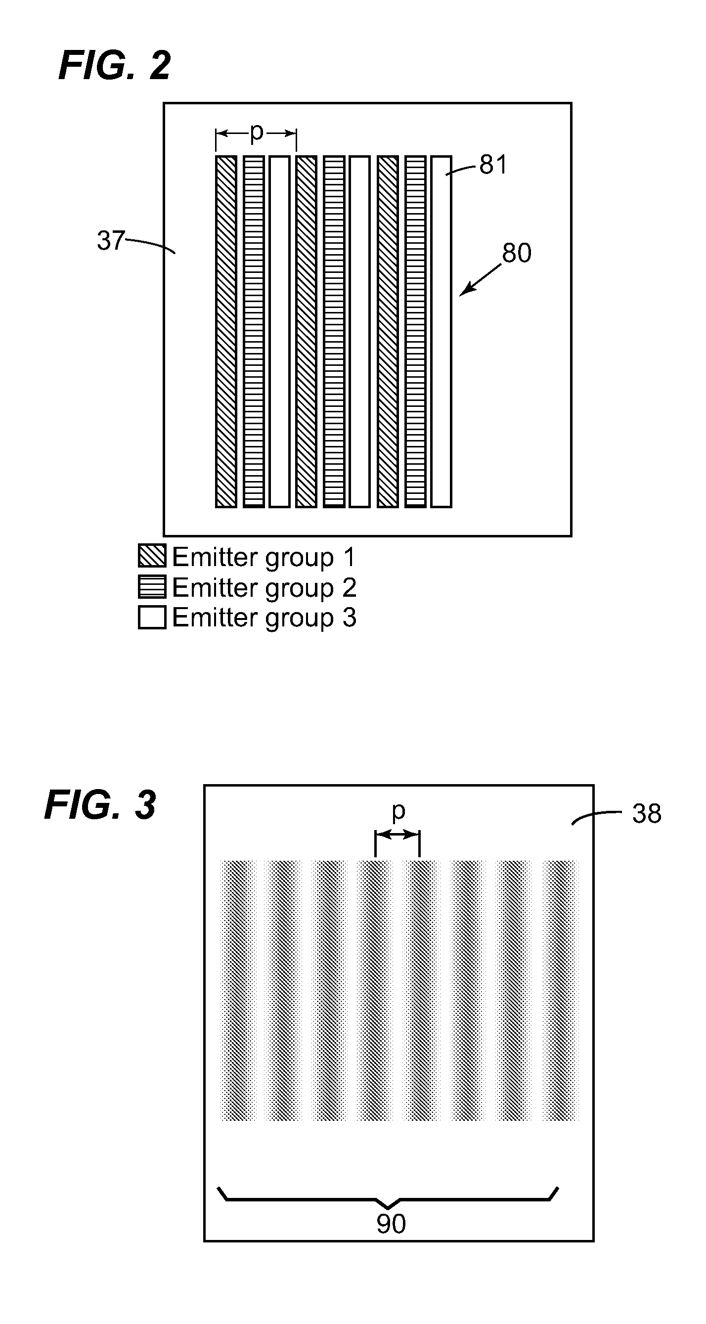 Fringe projection system and method for a probe suitable for phase-shift analysis