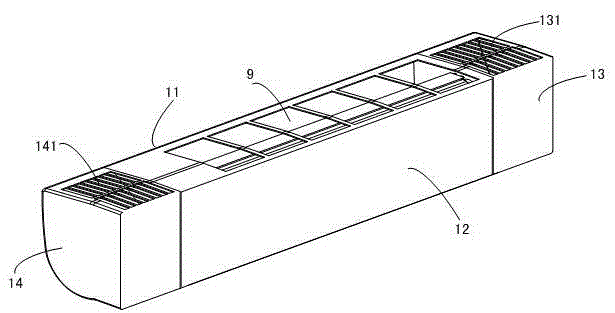 Split wall-hung air conditioner with drainage structure