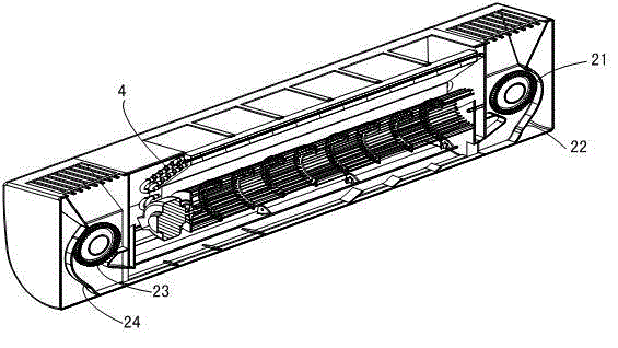 Split wall-hung air conditioner with drainage structure